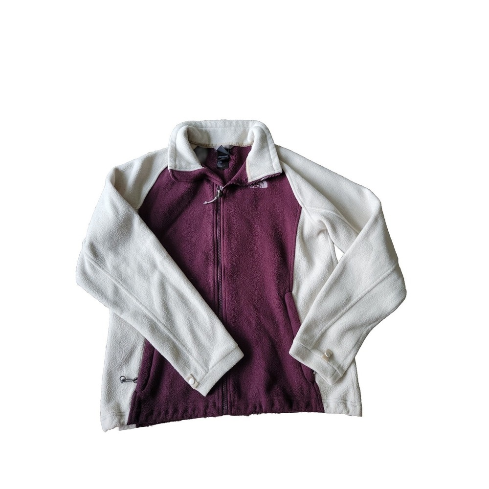 The North Face Jacket Size Medium Women's Full Zip Fleece 100% Polyester Purple
